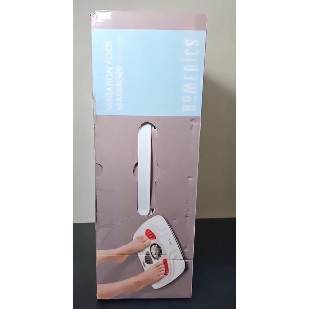 HoMEDICS *NEW* Vibration Foot Massager with Heat UNOPENED FMV-400H-2‎ White NIB